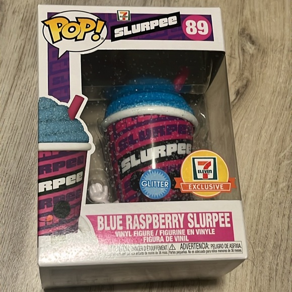 Funko Pop 89 Blue Raspberry Slurpee 7-11 Glitter Exclusive NIB - Picture 3 of 4